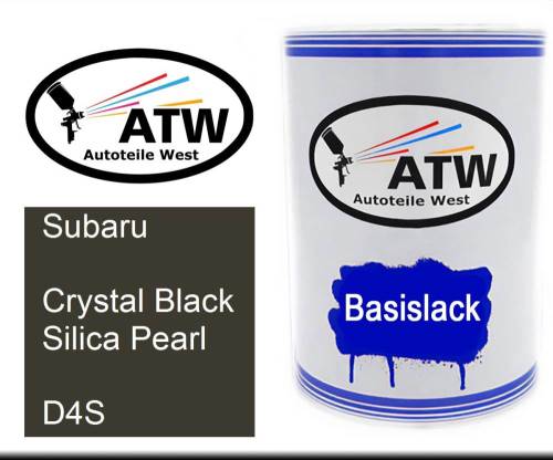 Subaru, Crystal Black Silica Pearl, D4S: 500ml Lackdose, von ATW Autoteile West.